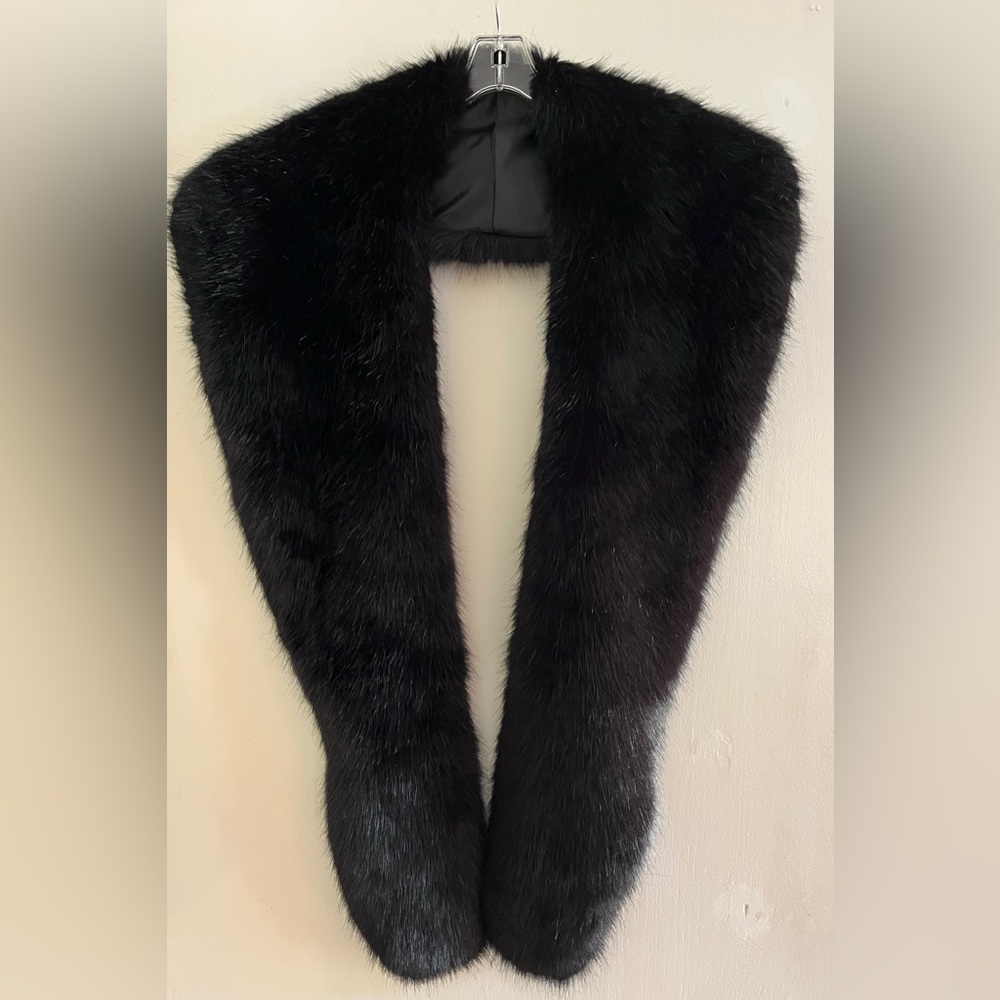 Vintage Black Fur Wrap